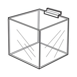 Slatwall Display Bin 4" Square