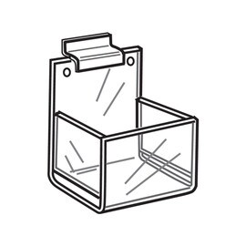 Slatwall Single Bin 7 3 4"W X 4 3/4"D