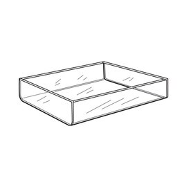 Acrylic Tray 12"W X 6"D X 4"H