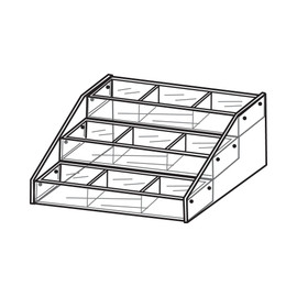 Counter 3 Tier Display Tray 16 1/2"W X 8"D X 9 1/2""H