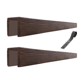 6in W x 6in H | Sand Blasted Faux Wood Beam Kit with Strap | 16 Ft. Nominal Length