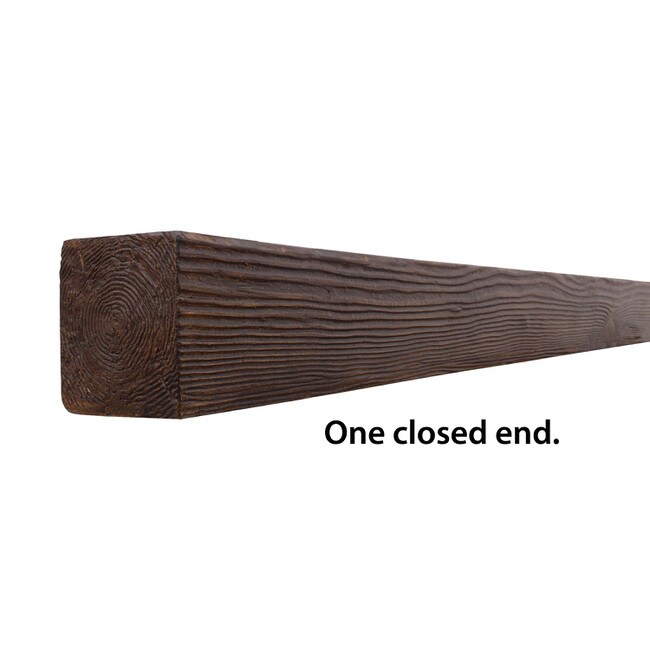 6in W x 6in H | Sand Blasted Faux Wood Beam Kit with Strap | 16 Ft. Nominal Length