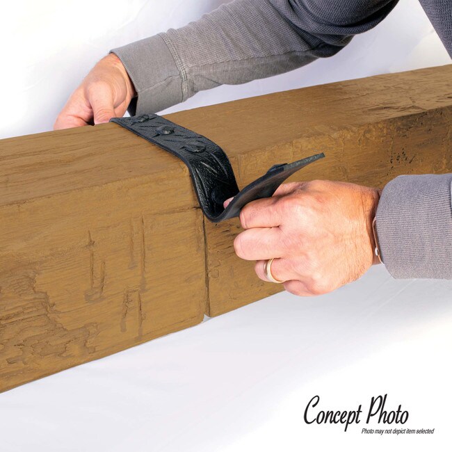 6in W x 6in H | River Wood Faux Wood Beam Kit with Strap | 16 Ft. Nominal Length