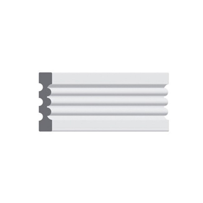 3-1/4in H Unfinished Embossed Wood Panel Moulding | 8ft Long