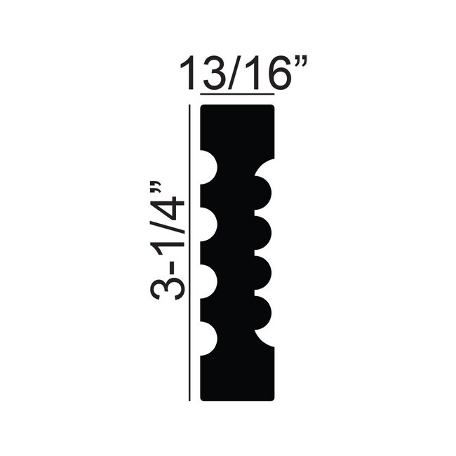 3-1/4in H Unfinished Embossed Wood Panel Moulding | 8ft Long