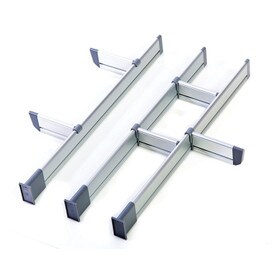 Drawer Organizer 3rails & 6 Dividers Fits 19.7" 22"Width