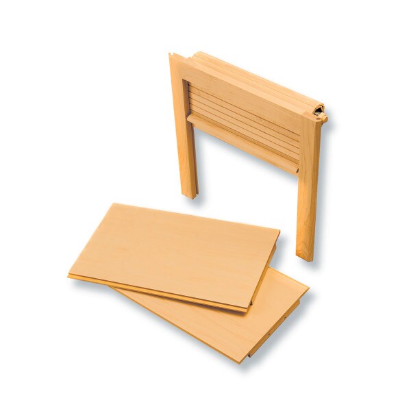 18-1/2" High x 17" Wide x 11-7/8" Deep Solid Red Oak Corner Unit Tambour Appliance Garage Door Kit
