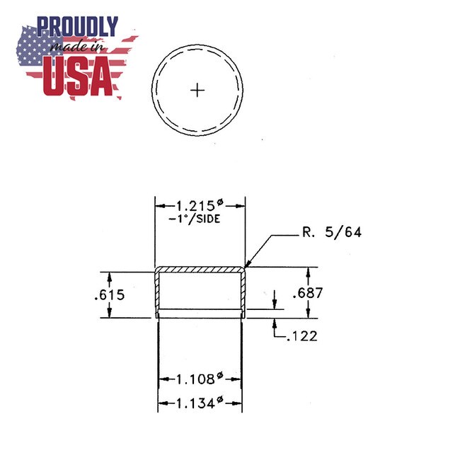 1-1/8in Dia | Low Density Polyethylene | Outside End Cap for Tubing