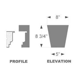 8-3/4" High x 8" Wide American Series Acrocore EPS Keystone