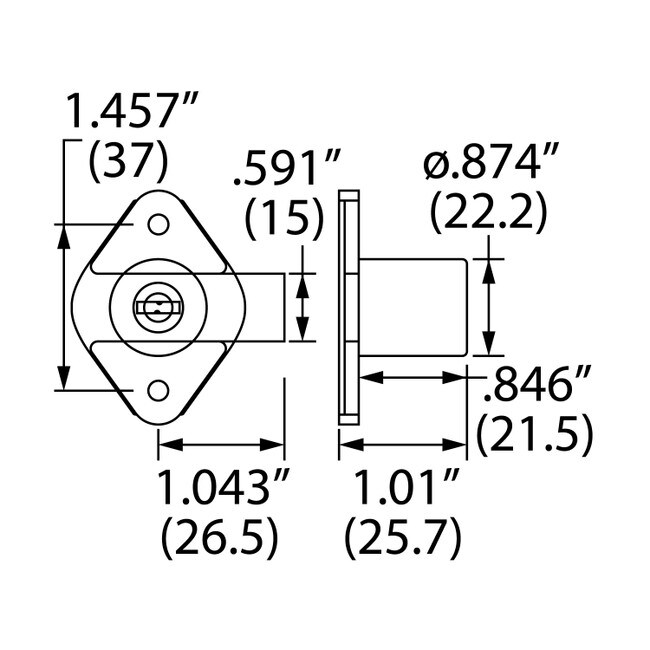 Chrome Plated | Drawer Lock