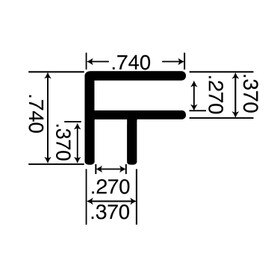 1/4in Clear Anodized (Satin) Finish Aluminum | 90 Degree 2 Way Corner Channel