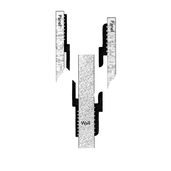 1.595in H | Mill Finish Aluminum | Z Panel Hanger