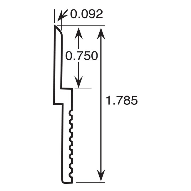 1.785in H | Mill Finish Aluminum | Z Panel Hanger