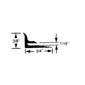 1/16in Mechanical Polished Finish Aluminum | Cove Moulding With Holes