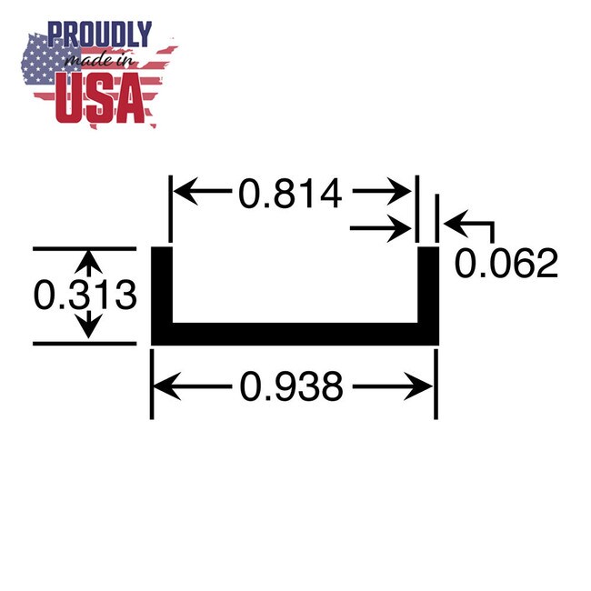 13/16in | Aluminum U Channel Moulding