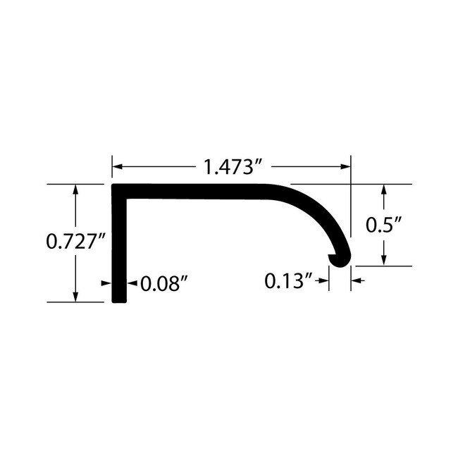 Drawer Pull 12ft Length ALU1952