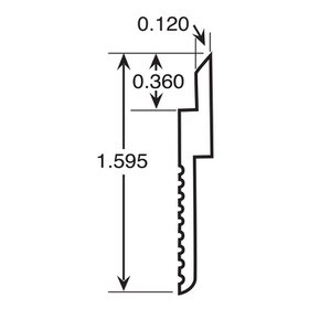 1.595in H | Mill Finish Aluminum | Z Panel Hanger