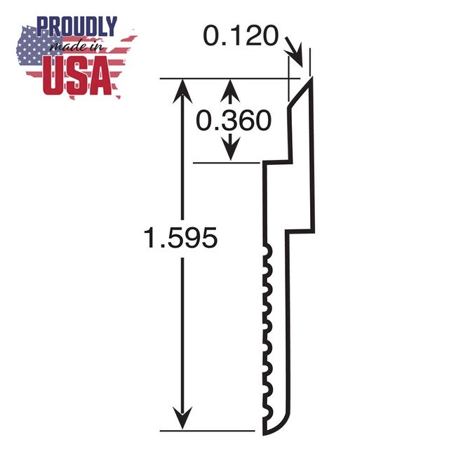 1.595in H | Mill Finish Aluminum | Z Panel Hanger