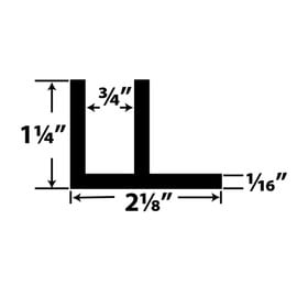 3/4in Aluminum Showcase Moulding | ALU239 Series