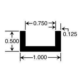 3/4in | Aluminum U Channel Moulding | ALU247 Series