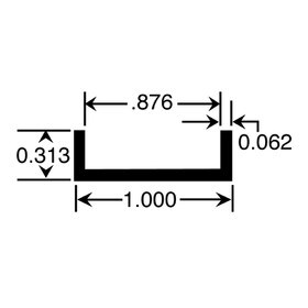 7/8in | Aluminum U Channel Moulding | ALU357 Series