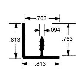 1/2in Aluminum | Filler Tee Moulding