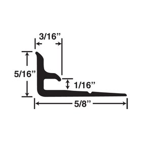 1/16in Clear Anodized (Satin) Finish Aluminum | Cove Moulding