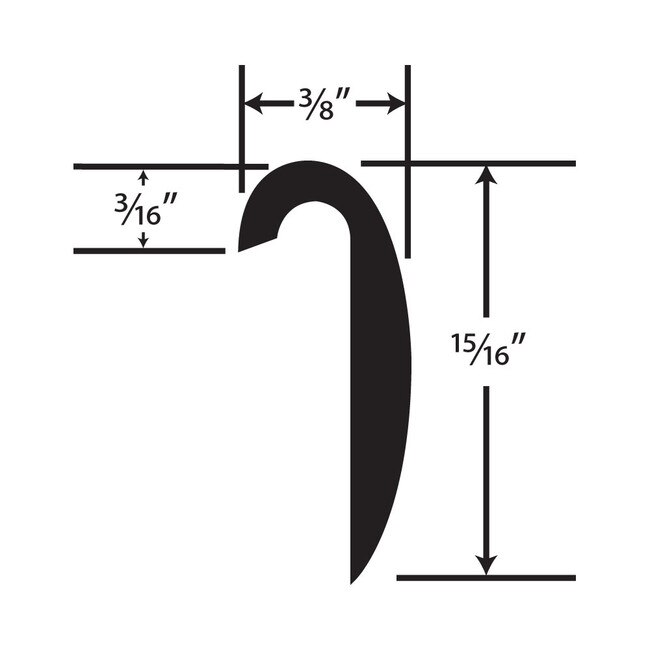 Rounded Edge Trim with Holes 15/16in H ALU427