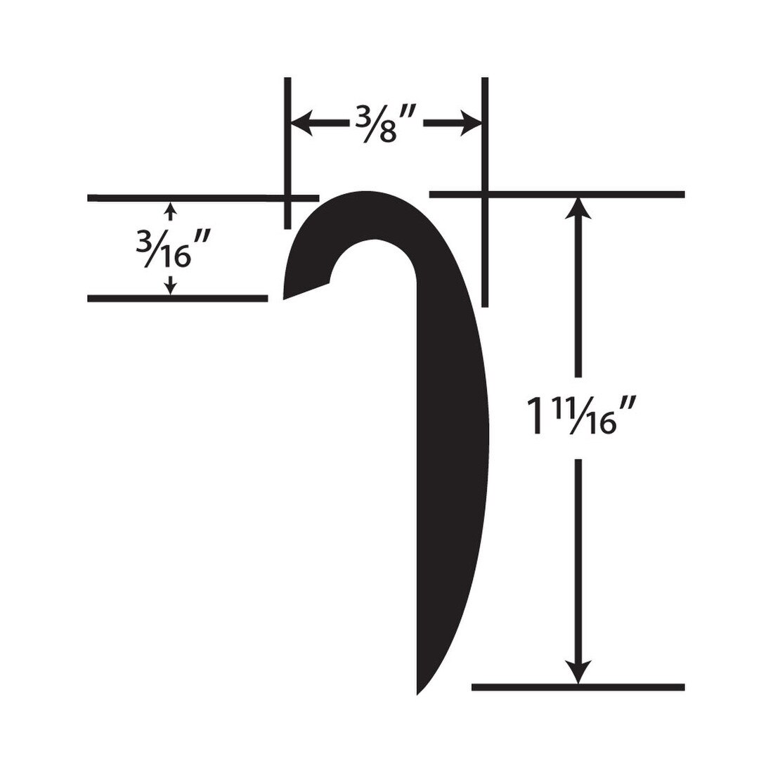 1-11/64in H | Aluminum | Rounded Edge Trim with Holes
