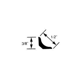 1/2in Face Width Mechanical Polished Finish Aluminum | Cove Moulding With Holes