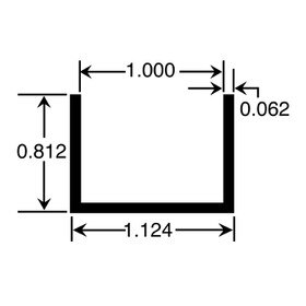 1in | Aluminum U Channel Moulding | ALU448 Series