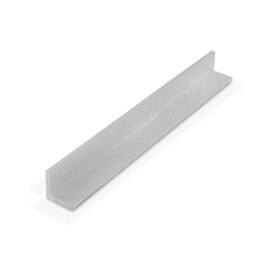 3/4in x 3/4in x 1/8in Thick | Mill Finish Aluminum Even Leg | 90° Angle Moulding | 12ft Length