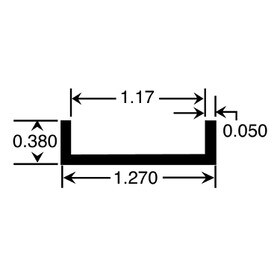 1-11/64in | Aluminum U Channel Moulding