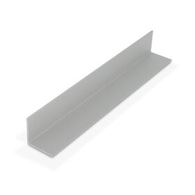 1in x 1in x 1/16in Thick | Clear Anodized (Satin) Finish Aluminum Even Leg | 90° Angle Moulding | 12ft Length