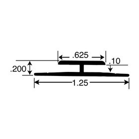 3/32in Clear Anodized (Satin) Finish | Aluminum Divider Moulding