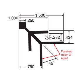 3/4in Aluminum | 90 Degree Outside Corner Channel | ALU5116 Series