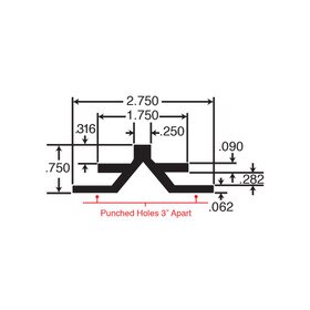 3/4in Clear Anodized (Satin) Finish Aluminum | Joiner Corner Channel