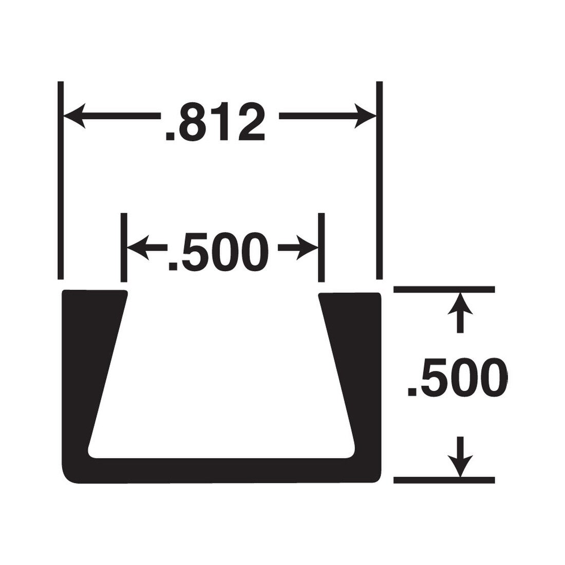 3/4in Clear Anodized (Satin) Finish Aluminum | Shelf Support Corner Channel
