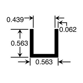 7/16in | Aluminum U Channel Moulding