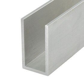 7/8in | Mill Finish | Aluminum U Channel Moulding | 12ft Length | ALU565-M Series
