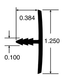 1-1/4in Flat Aluminum | Center Barb Tee Moulding