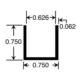 5/8in | Aluminum U Channel Moulding | ALU570 Series