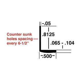 1/2in Aluminum | Cove Moulding With Holes