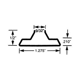 Mill Finish Slatwall Insert 95 7/8"Long