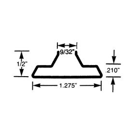 Mill Finish Slatwall Insert 95 7/8"Long