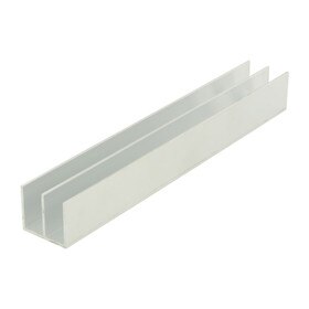 Even Leg | Aluminum Door Track for Glass and Wood Doors | Mill Finish | 12ft Length | ALU7474-M Series