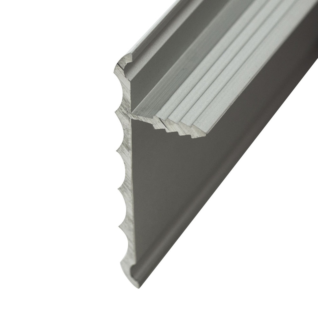 1-1/2in Rigid Aluminium | Offset Barb Rippled Tee Moulding