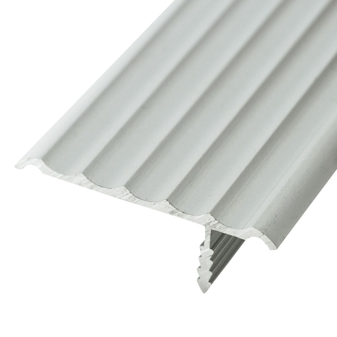 1-1/2in Rigid Aluminium | Offset Barb Rippled Tee Moulding