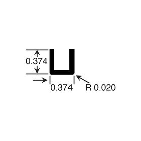 1/4in | Aluminum U Channel Moulding | ALU782 Series