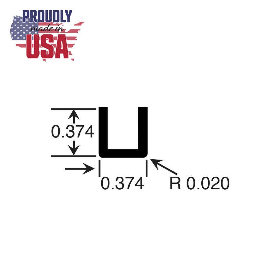 1/4in | Aluminum U Channel Moulding | ALU782 Series